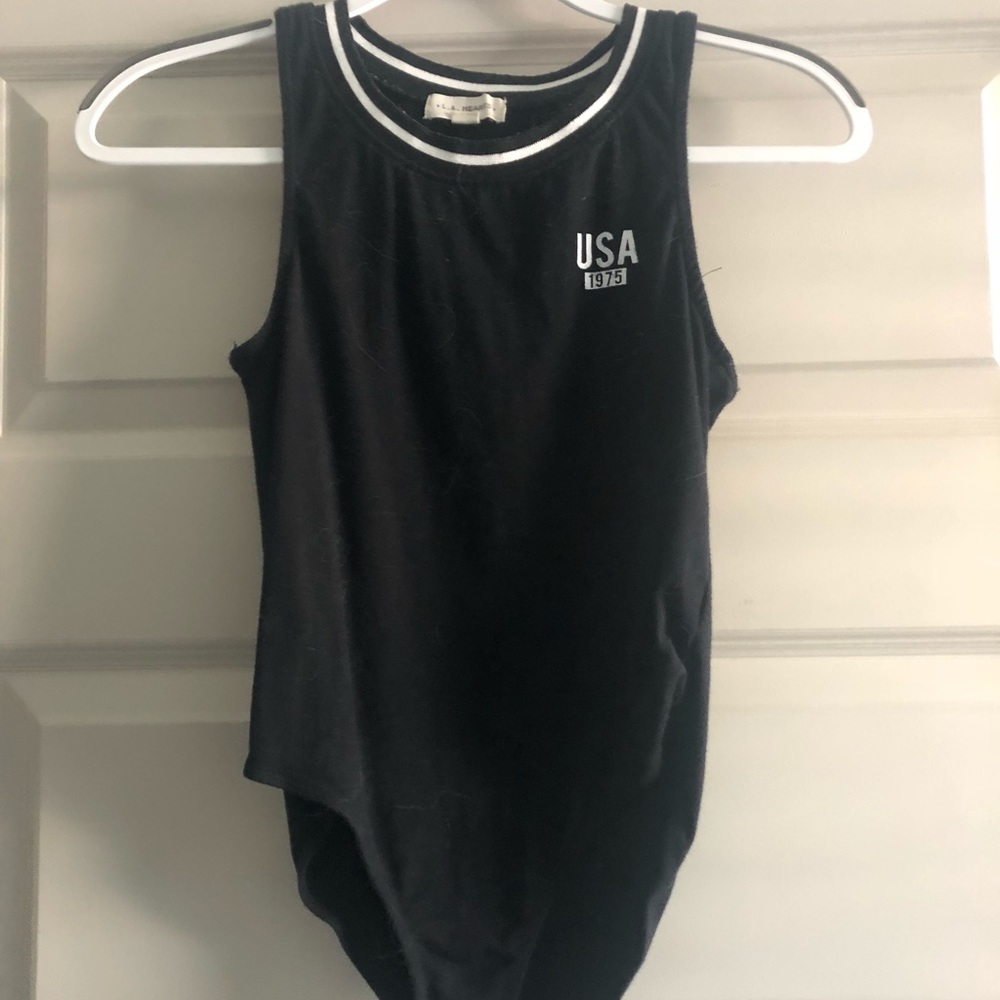 Pacsun USA Black Clip Bodysuit